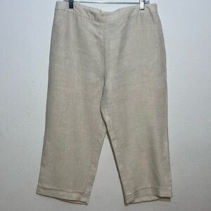 CHICOS Women’s 100% Linen Pants Beach Vacation Coastal Grandma Size Chicos 2